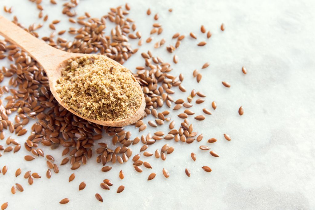 One of the best remedies for menopause weight gain, flaxseed helps your metabolism and can be added as whole seeds to your oatmeal, or incorporated into baking using powdered flaxseeds.