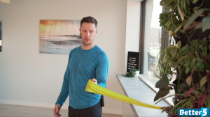 Rotator cuff exercise starting position