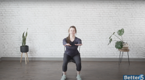 Chair squat exercise