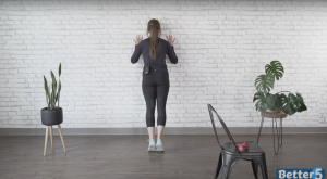 Wall push up exercise
