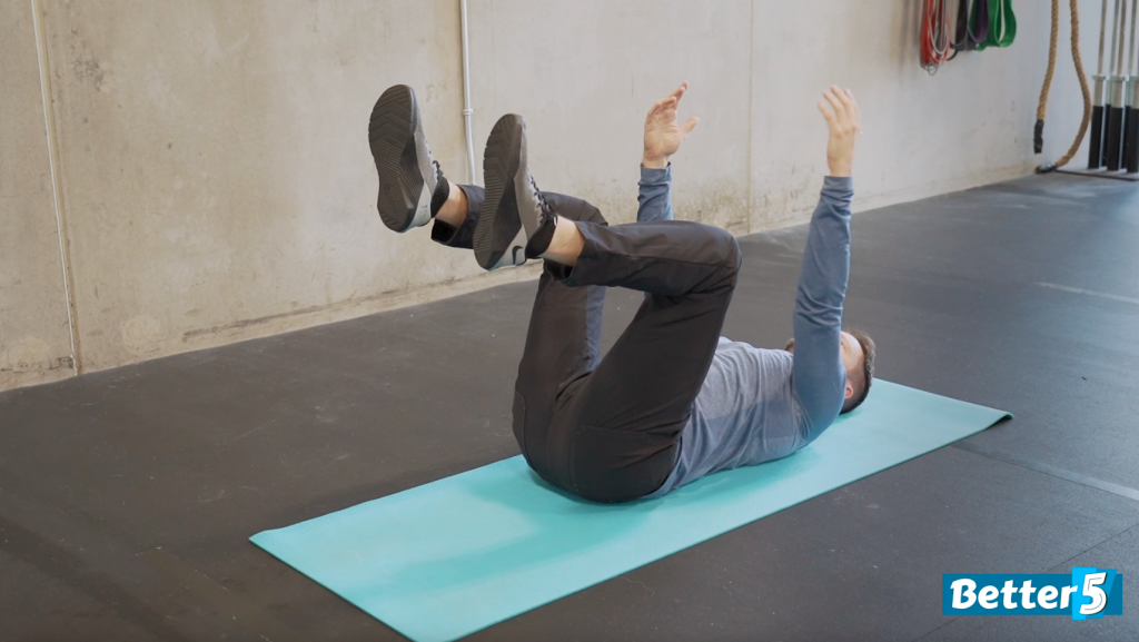 Dead bug exercise - movement 1