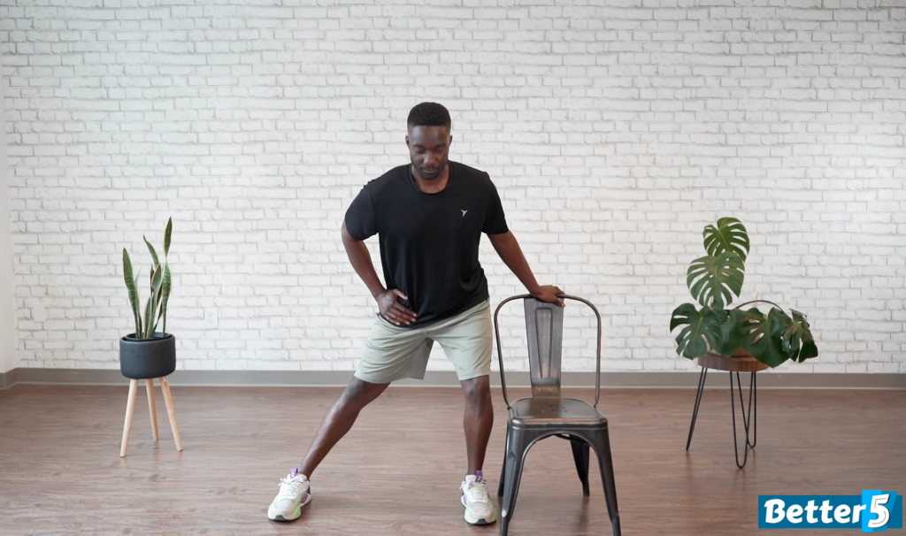 Groin stretch for seniors