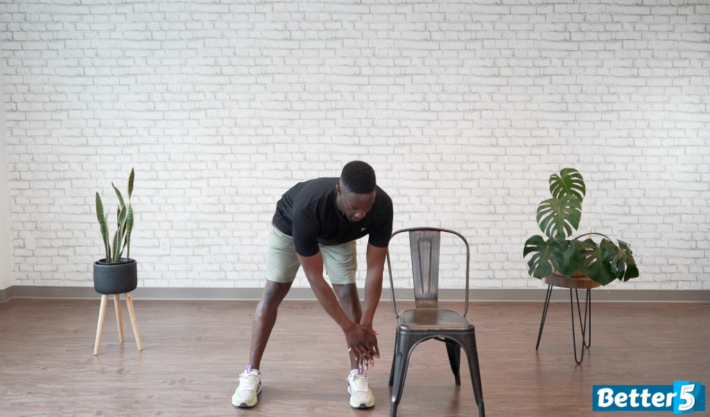 Hamstring stretch for seniors