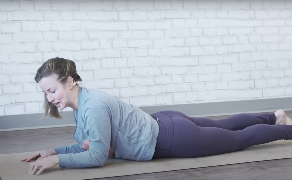 Demonstrating the cobra bed exercise