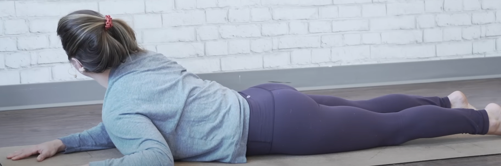 Bed exercise - shoulder lean - ending position