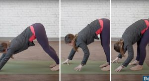 Downward facing dog transition