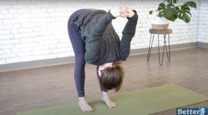 Forward fold with shoulder opener