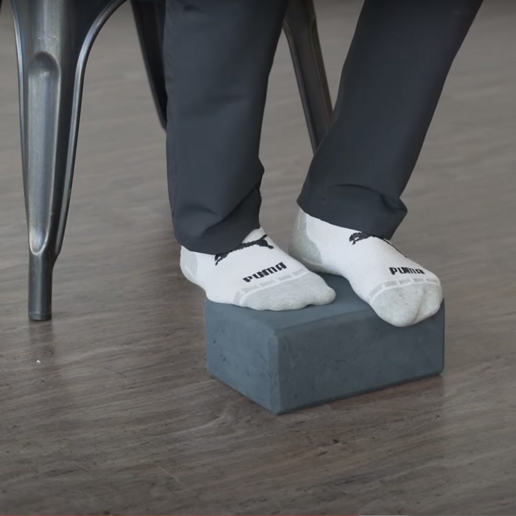 Seated heel raise starting position