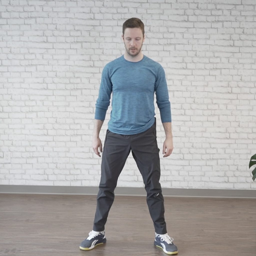 Body weight squat starting position