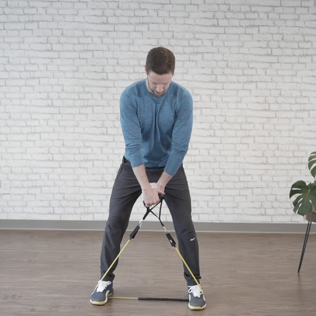 Bent over row starting position