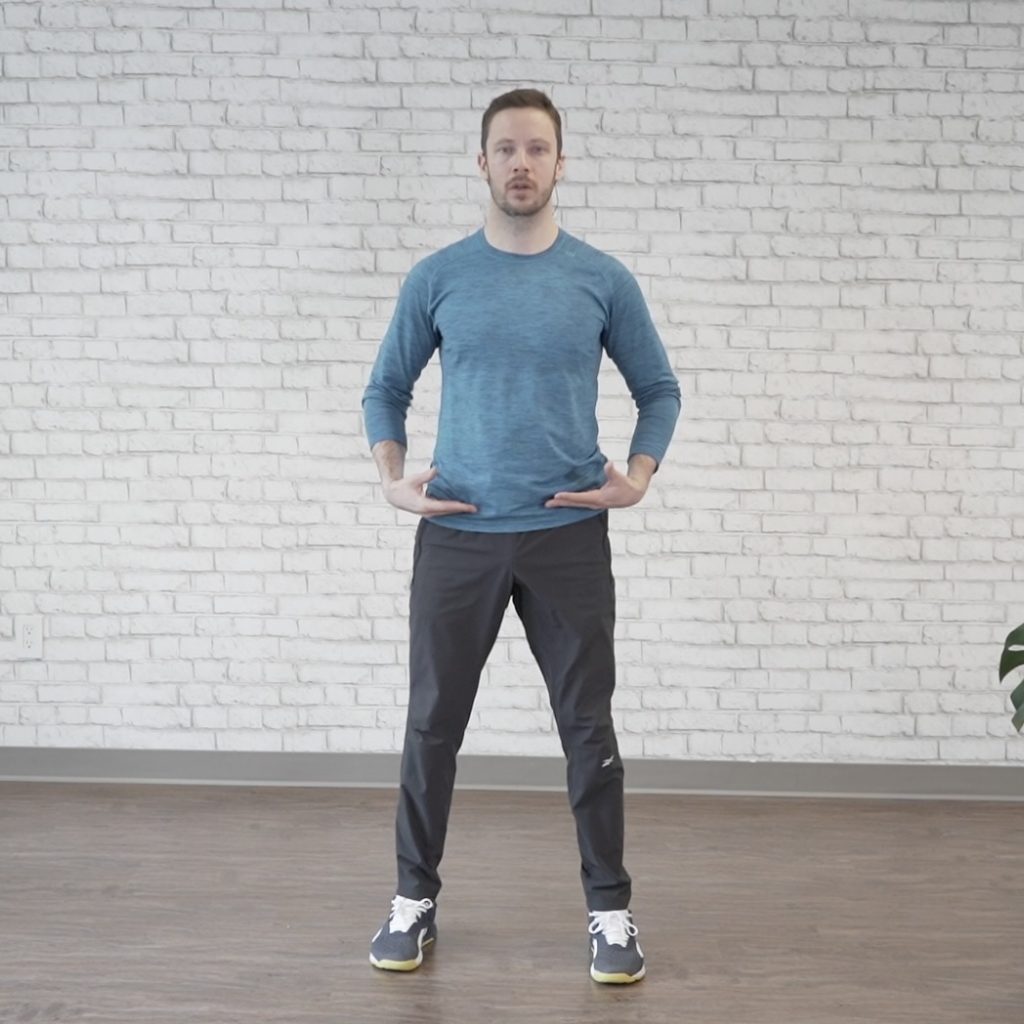 Hip hinge starting position