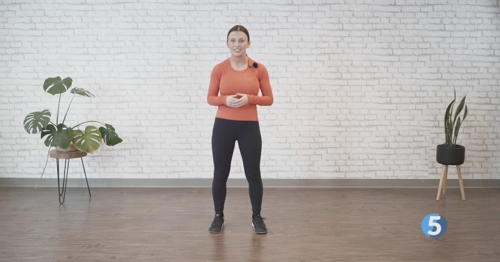 Indoor walking workout for seniors — no equipment needed, just open space