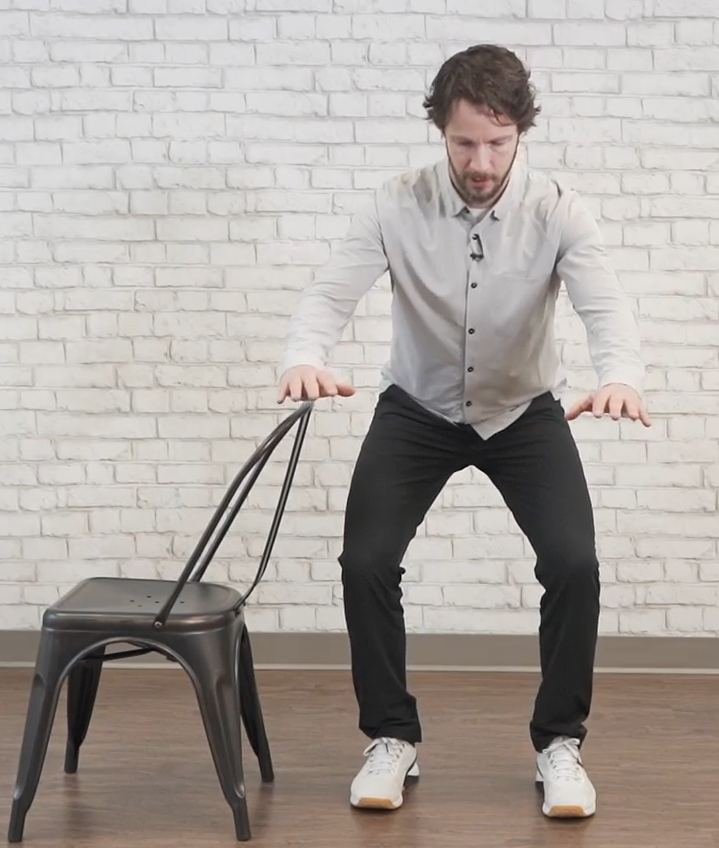 How to do mini squat - ending position
