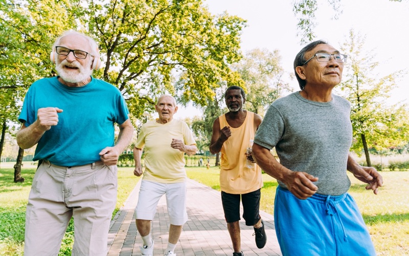 senior men's group workout