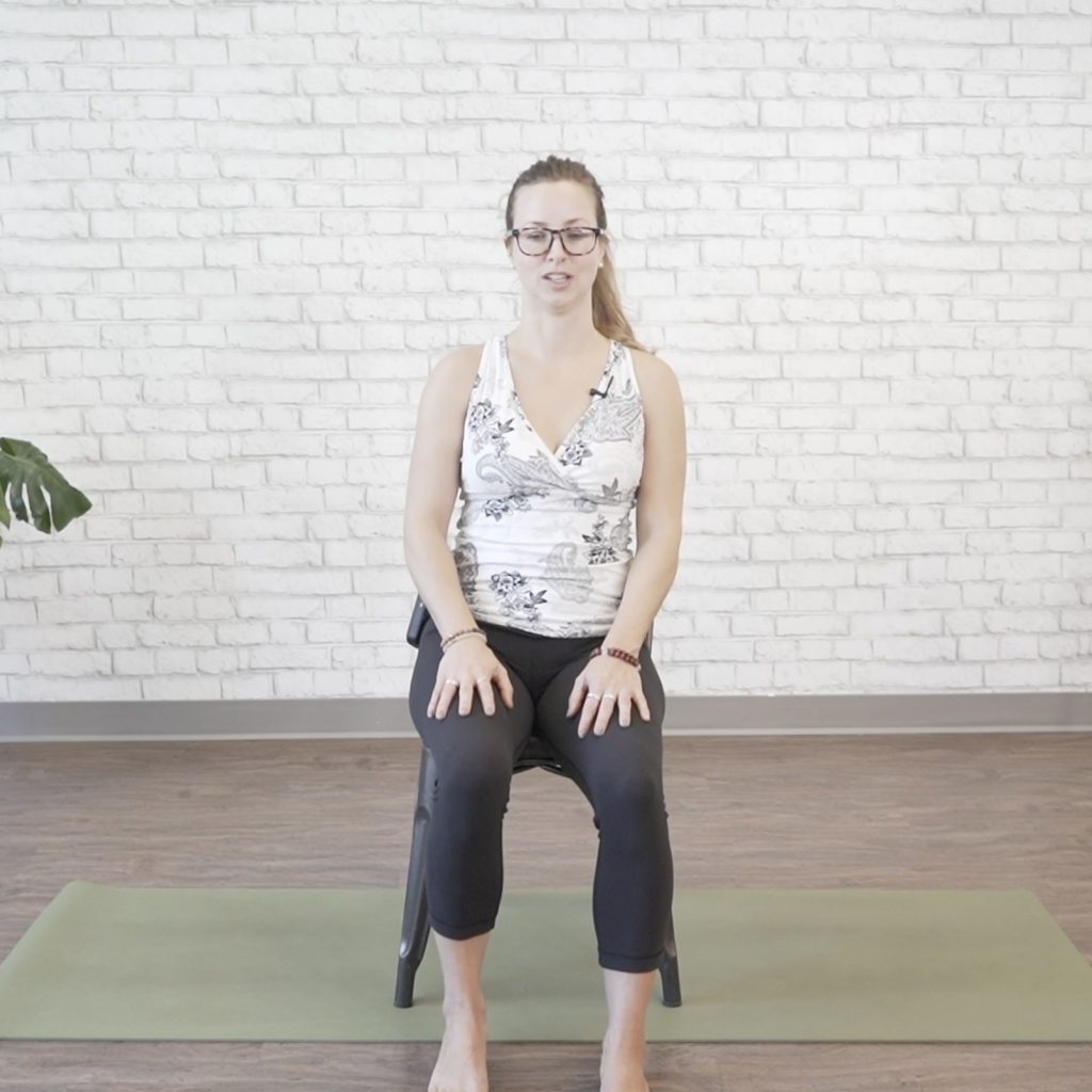 Seated leg lifts pose 2