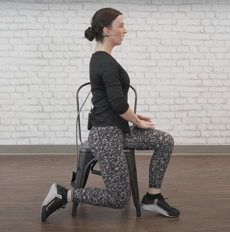 Seated Resistance Band Exercise - lower body stretch - movement 3