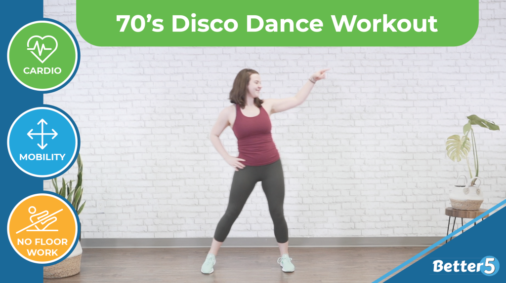 Senior dance exercise course: 70s disco dance workout