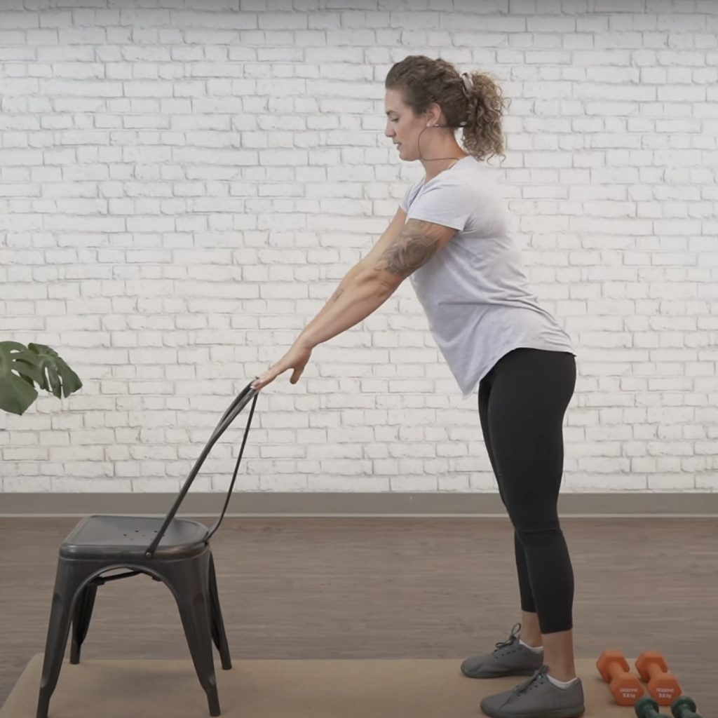 Lower body warm up hip hinge