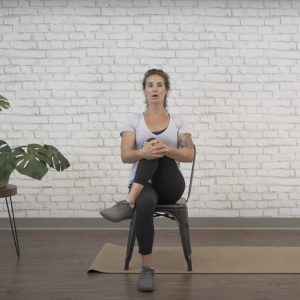 Seated piriformis stretch