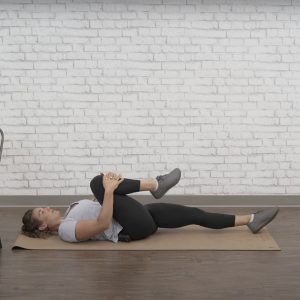 Knee to chest stretch