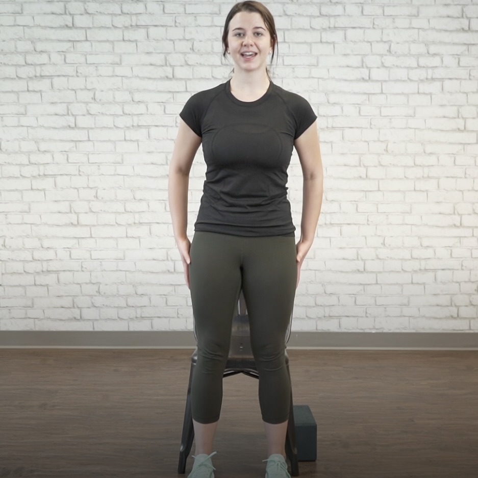 Chair squat for seniors