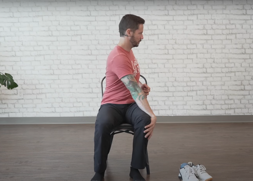 Twist exercise - ending position