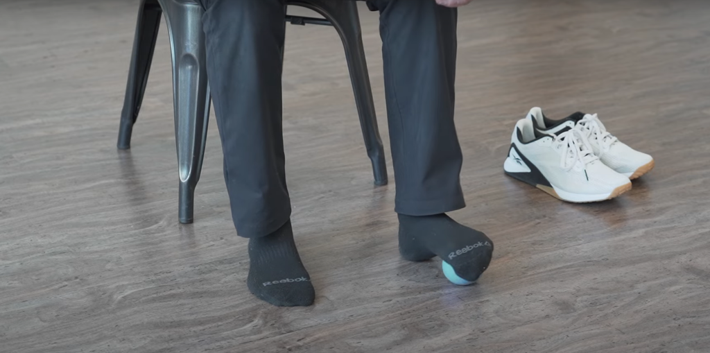 Foot roll exercise - starting position