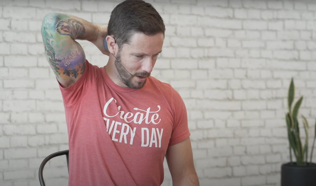 Neck massage ending position